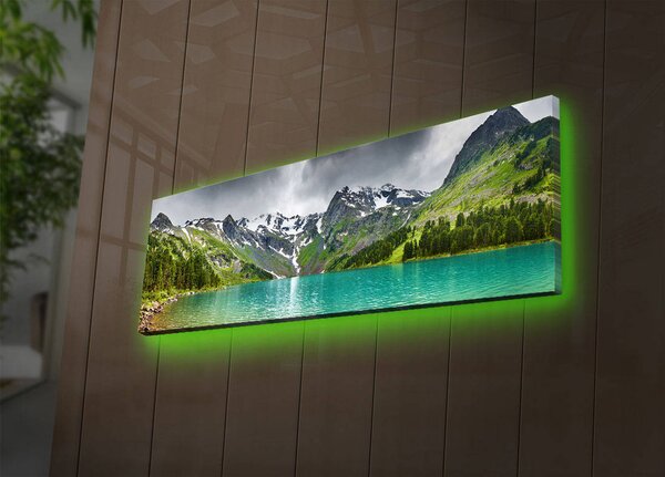 ASIR Nástěnný obraz s LED osvětlením MOUNTAINS
