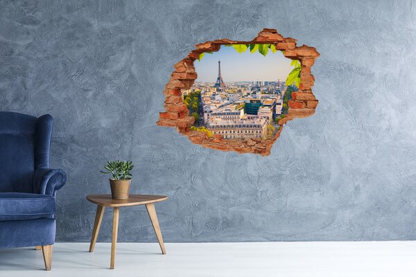 Fototapeta díra na zeď 3D nálepka Paříž nd-c-80291148