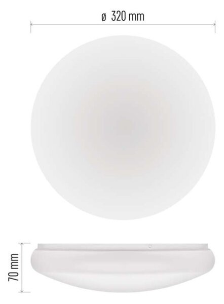 EMOS LED přisazené svítidlo TIVI, B CLASS, kruhové bílé 8,6W, IP44, teplá bílá
