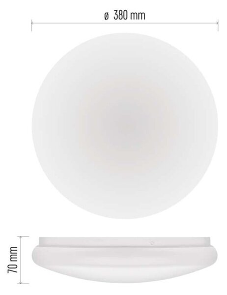 EMOS LED přisazené svítidlo TIVI, A CLASS, kruhové bílé 12,5W, IP44, neutrální bílá