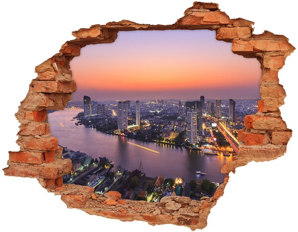 Fototapeta díra na zeď 3D Bangkok západ nd-c-80672534