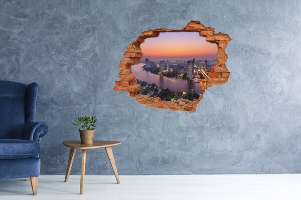 Fototapeta díra na zeď 3D Bangkok západ nd-c-80672534