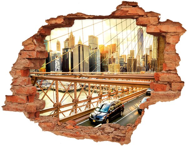 Fototapeta díra na zeď 3D Brooklynský most nd-c-80633188