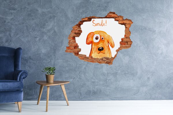 Díra 3D fototapeta na stěnu nálepka Pes nd-c-80847931