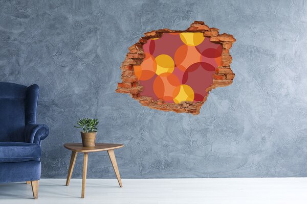 Díra 3D fototapeta na stěnu Barevná kolečka nd-c-80897952