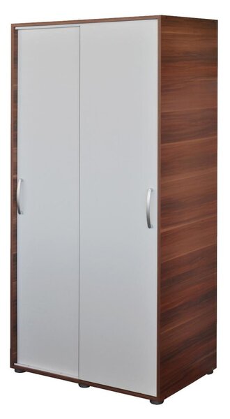 IDEA Nábytek Skříň s posuvnými dveřmi 65641 ořech/bílá