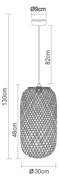 ZÁVĚSNÉ SVÍTIDLO, 31/135 cm Novel - Online Only svítidla, Online Only