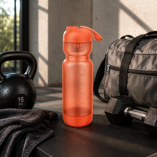 Sportovní láhev s šejkrem, 800ml, Mepal, oranžová
