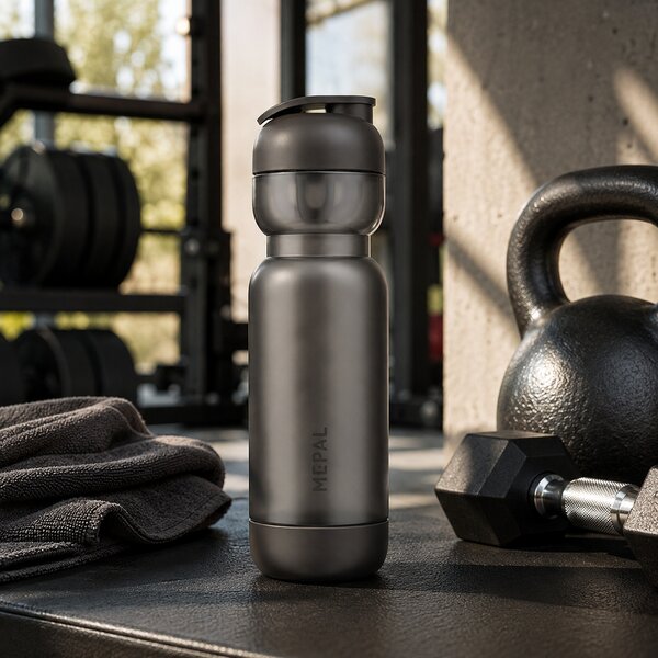 Sportovní láhev s šejkrem, 800ml, Mepal, černá
