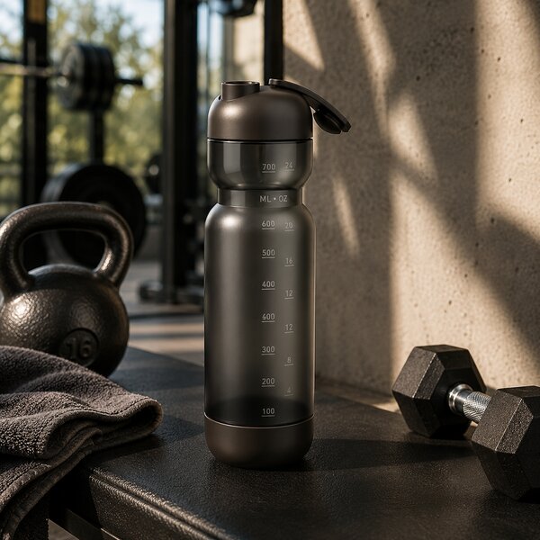 Sportovní láhev s šejkrem, 800ml, Mepal, černá