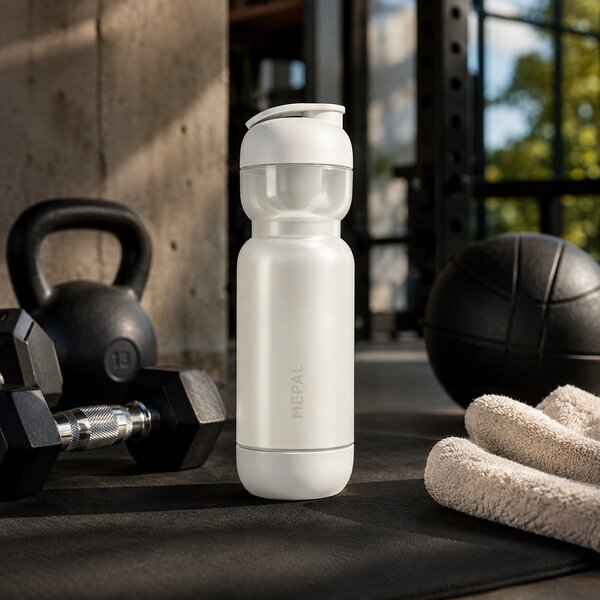 Sportovní láhev s šejkrem, 800ml, Mepal, bílá