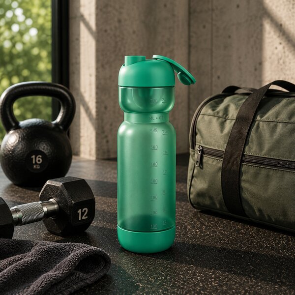 Sportovní láhev s šejkrem, 800ml, Mepal, zelená