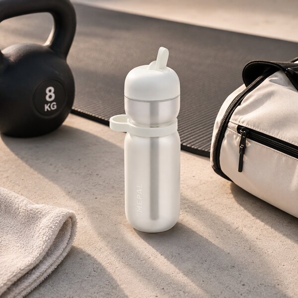 Sportovní láhev Flip, 600ml, Mepal, bílá