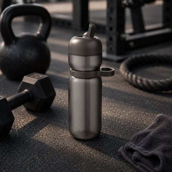 Sportovní láhev Flip, 600ml, Mepal, černá