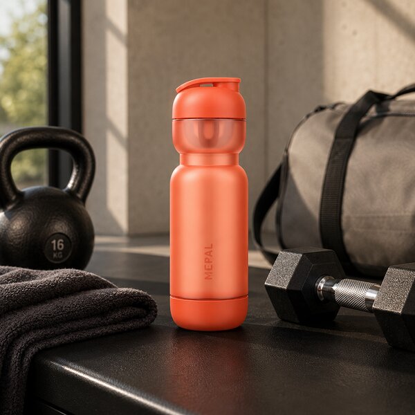 Sportovní láhev s šejkrem, 800ml, Mepal, oranžová