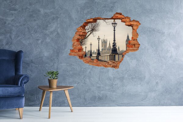 Fototapeta díra na zeď 3D Londýn podzim nd-c-81420238