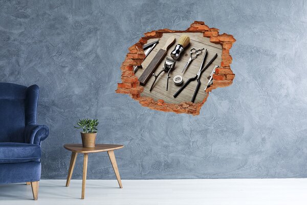 Fototapeta díra na zeď Pánský holič nd-c-81776553