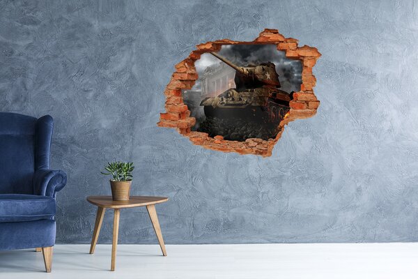 Fototapeta díra na zeď Tank nd-c-82053342