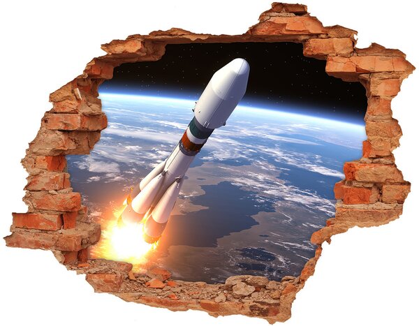 Foto fotografie díra na zeď Vesmírná raketa nd-c-82396633