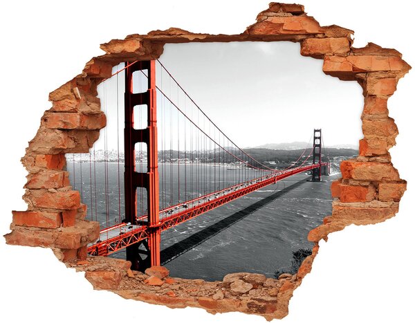 Fototapeta díra na zeď 3D Most San Francisco nd-c-82486303