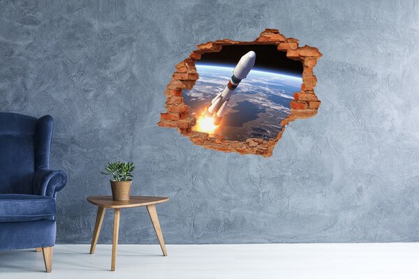 Foto fotografie díra na zeď Vesmírná raketa nd-c-82396633