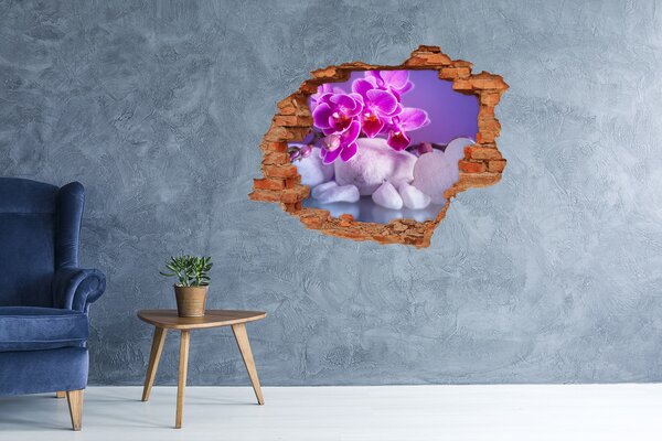 Samolepící díra na stěnu Orchidej a srdce nd-c-82482729
