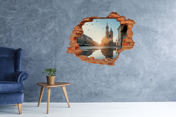 Fototapeta díra na zeď 3D Krakov Polsko nd-c-83189546
