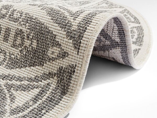 MK Original: Produkty s rodokmenem, Kusový koberec Mujkoberec Original Nora 104160 Grey Creme kruh – na ven i na doma, 140x140 (průměr) kruh, šedá, chodba / předsíň