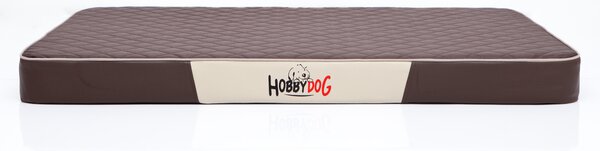 Hobbydog Matrace pro psy Premium, hnědá/hnědá eko kůže Velikost: M - 80 x 54 x 8cm