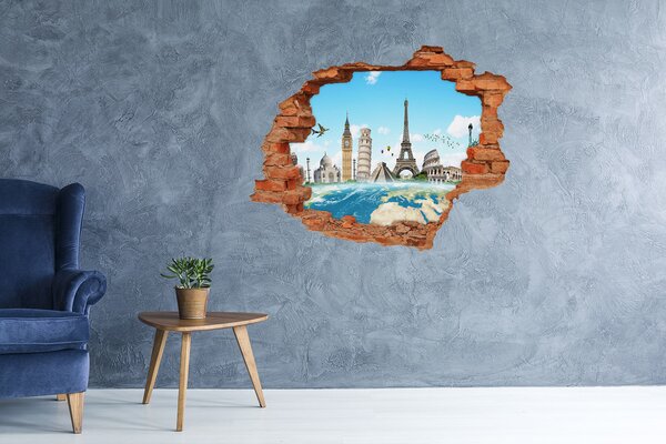 Fototapeta díra na zeď 3D Světové památky nd-c-84567193