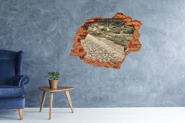 Díra 3D fototapeta nálepka Dva psi na kopci nd-c-84885891