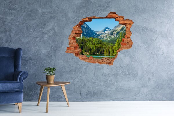 Nálepka fototapeta 3D výhled Jezero v horách nd-c-85133494