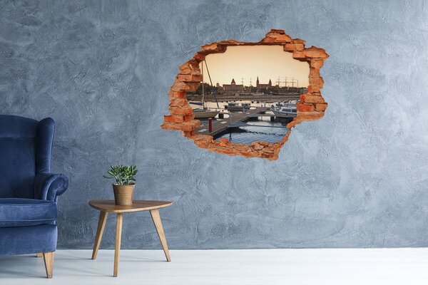 Fototapeta díra na zeď 3D Štětín Polsko nd-c-85104678