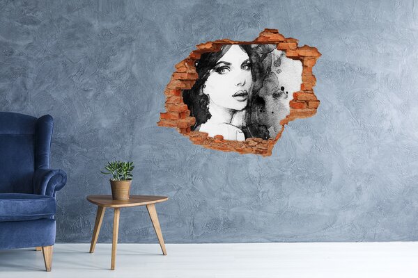 Fototapeta díra na zeď Žena portrét nd-c-85294121