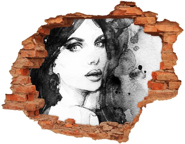 Fototapeta díra na zeď Žena portrét nd-c-85294121