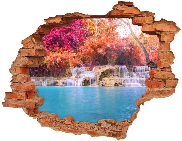Nálepka fototapeta 3D výhled Vodopád v lese nd-c-85305584