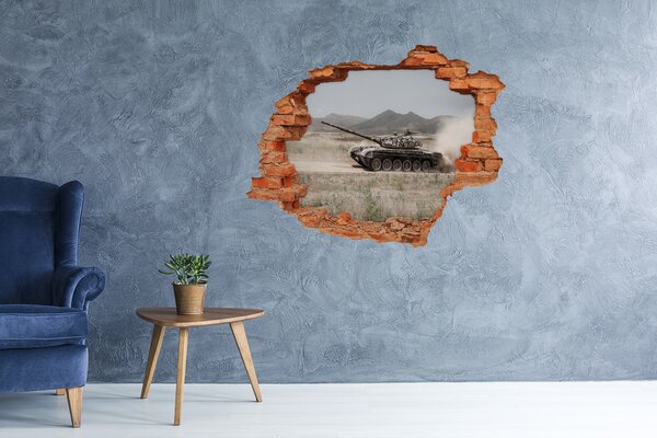 Fototapeta díra na zeď Tank na poušti nd-c-85502732