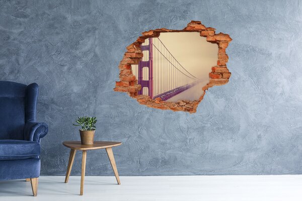 Fototapeta díra na zeď 3D Most San Francisco nd-c-85695619