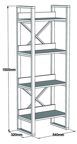 Kalune Design Knihovna Adisa ořech