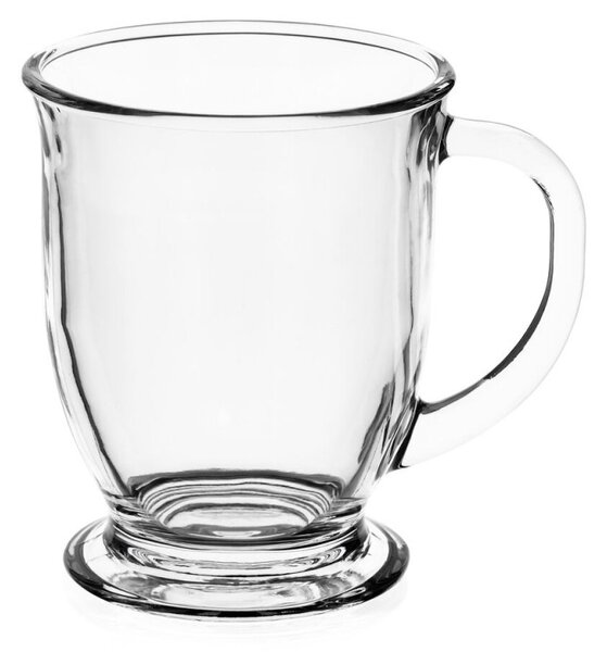 Skleněné hrnky na kávu 400 ml 6ks SPRINGOS KI0186 čiré