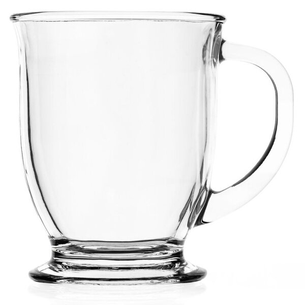 Skleněné hrnky na kávu 400 ml 6ks SPRINGOS KI0186 čiré