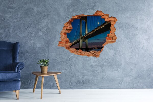 Fototapeta díra na zeď 3D Brooklynský most nd-c-85968041