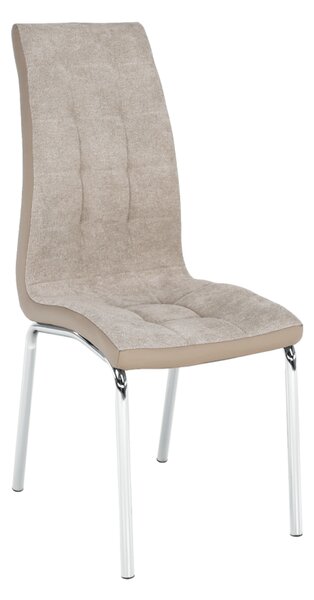Jídelní židle v béžové barvě s kovovou konstrukcí TK3034