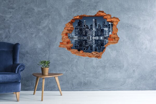 Fototapeta díra na zeď 3D Singapur noc nd-c-86084322