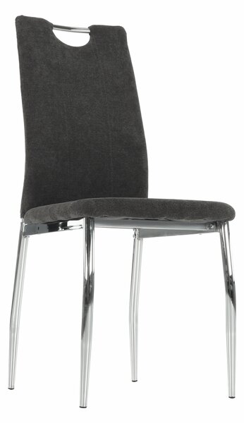 KONDELA Jídelní židle, hnědošedá látka / chrom, OLIVA NEW