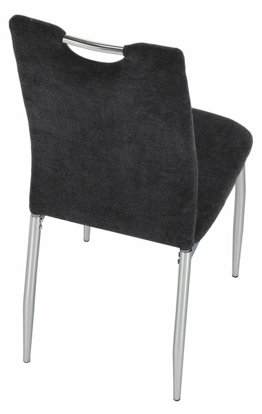 KONDELA Jídelní židle, hnědošedá látka / chrom, OLIVA NEW