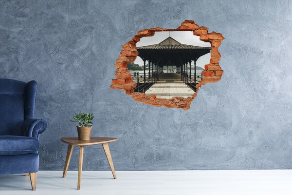 Fototapeta díra na zeď 3D Molo v Hongkongu nd-c-86683294