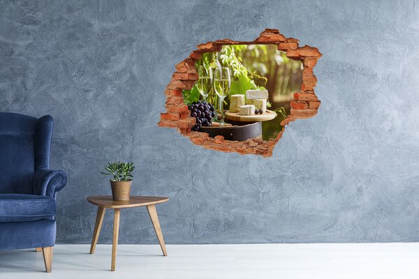 Fototapeta díra na zeď Víno a předkrmy nd-c-87376034