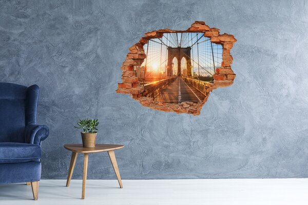Fototapeta díra na zeď 3D Brooklynský most nd-c-87335557