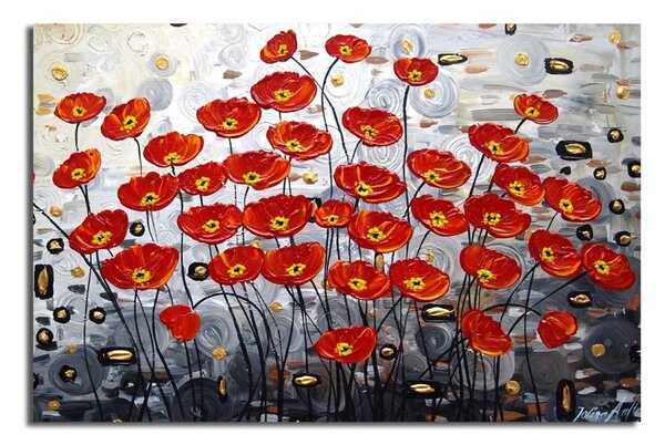 Wallity Obraz Poppy 45x70 cm červený